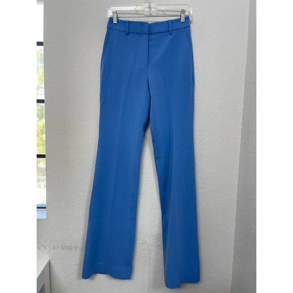 Michael Kors Crepe Bootcut Pants Suiting Crew Blue Size 0 - Picture 2 of 4